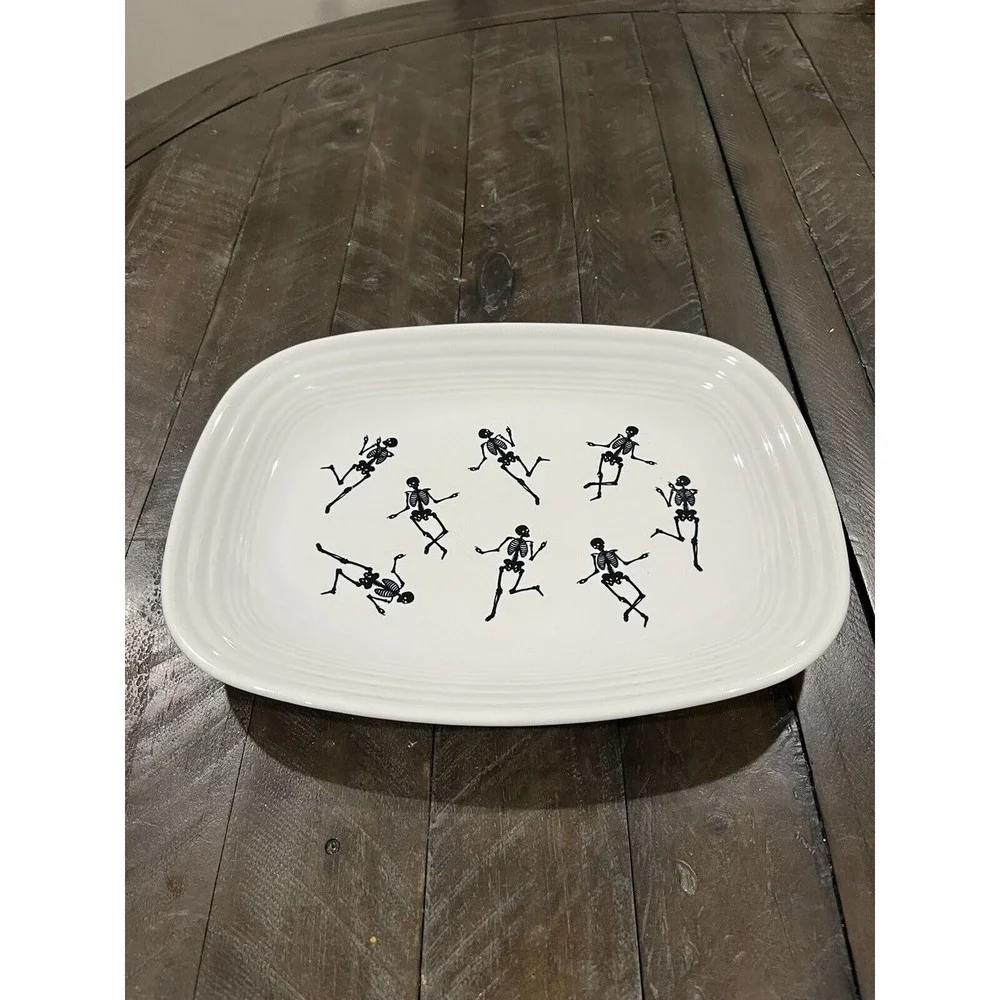 Homer Laughlin  Fiesta Trio‎ of Skeletons Platter Rectangle 12